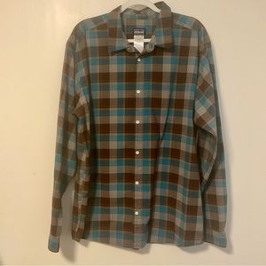 Patagonia Organic Cotton Long Sleeve Button Front Plaid Shirt